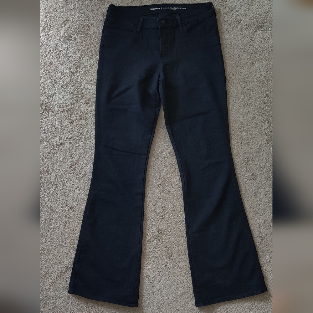 Old Navy Micro Flare Jeans Black EUC